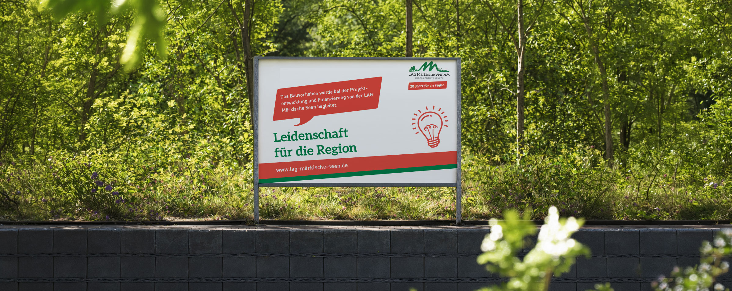 LAG Märkische Seen — Beschilderung vor Ort