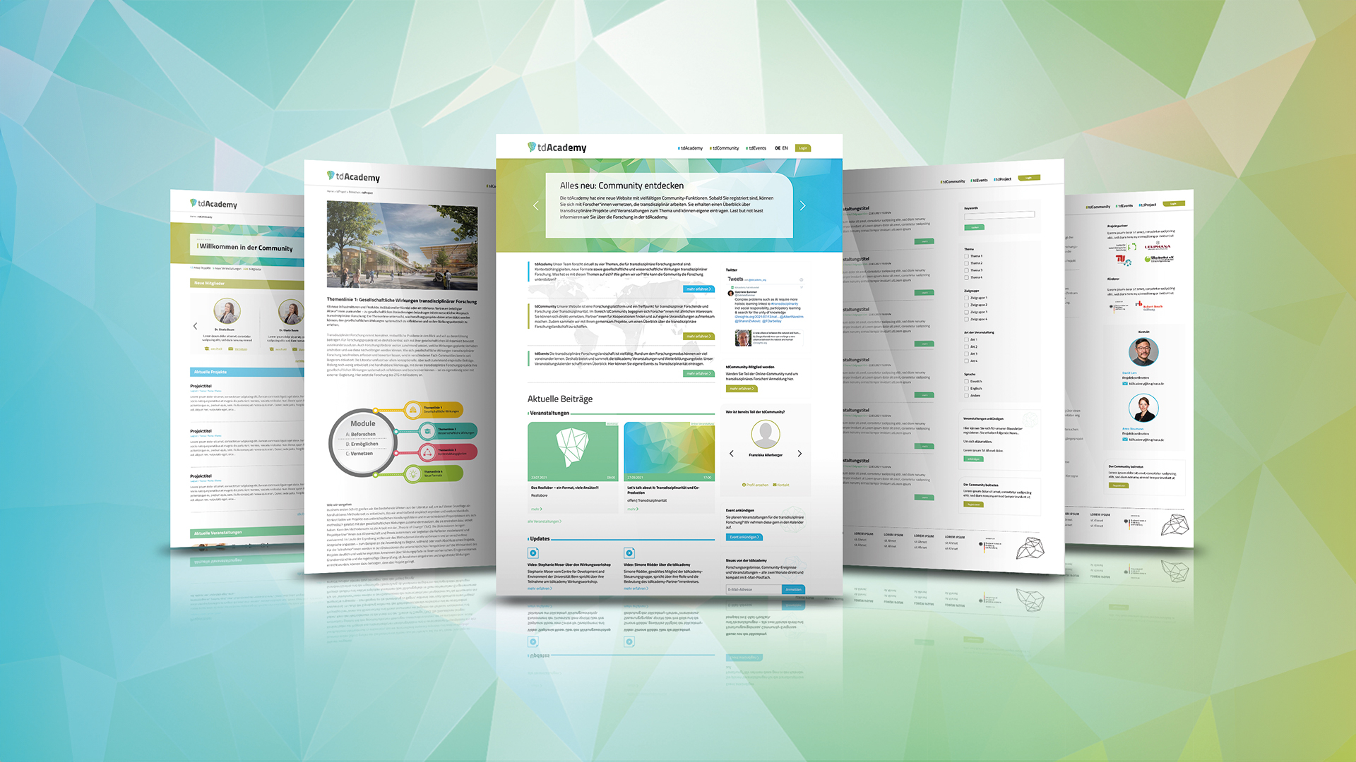 TD Academy — Website Design Übersicht